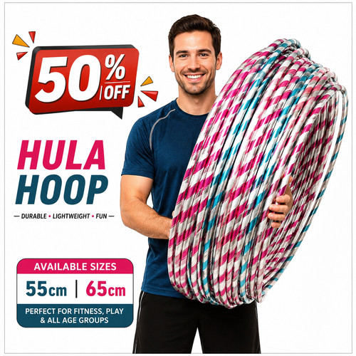 Multicolour glitter hula - glitter, hoop